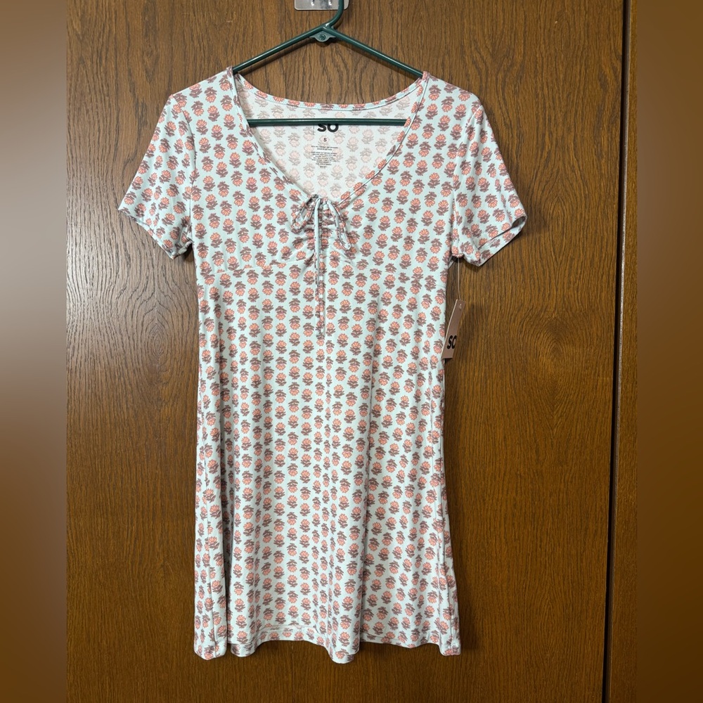 Floral Print V-Neck Dress NWT